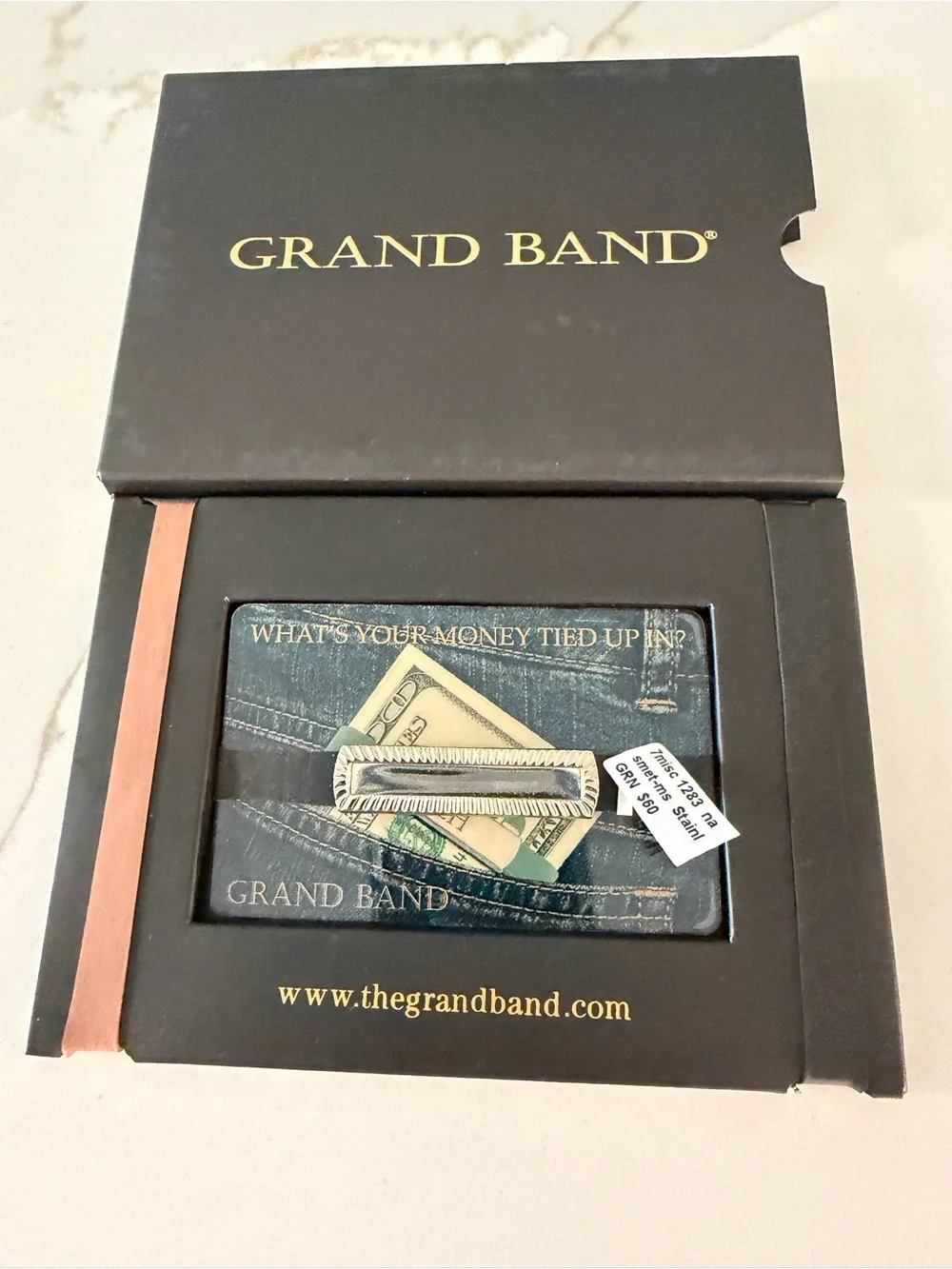 Grand Band Money Clip Card Holder 2 extra straps